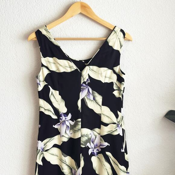 VTG Tommy Bahama Womens Silk Hawaiian Maxi Dress Size 2 Floral Tropical Resort - Picture 5 of 9